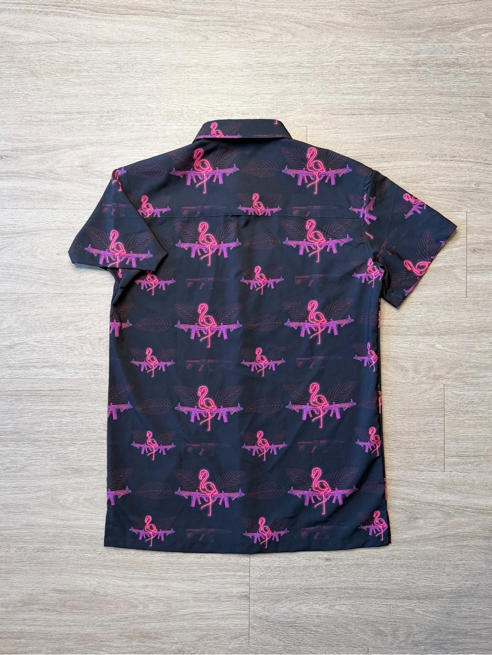 Retro Rifle D Flamingo Button Up - Picture 6 of 6